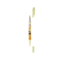 Pentel飛龍 雙頭螢光筆(SLW11PFL)-粉彩黃