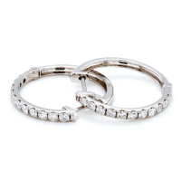 【BRILLMOND JEWELRY】PT950鉑金 50分 環式 天然鑽石耳環(鑽石總重50分 全PT950鉑金台)