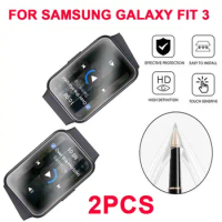 2Pcs TPU Protective Films Soft Smart Clear Clear Film Anti-Scratch Wristband Screen Protector for Samsung Galaxy Fit 3