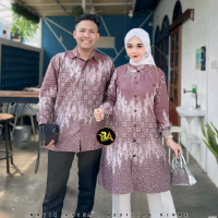 Batik ST Jaya Store - Atasan Batik Katun Couple Kemeja Pria Tunik Lengan Panjang Dewasa Ukuran M L X
