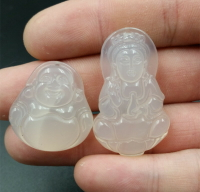 天然玉石玉髓觀音佛玉掛件冰種小號玉髓觀音佛吊墜