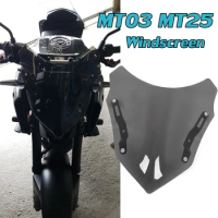 MT03 Windscreen Motorcycle Windshield Wind Deflector For Yamaha MT25 MT-25 MT 25 03 2021 2022 2023 MT-03 Accessories Visor Smoke