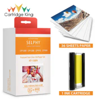 6 Inch Ink Papers for Canon Selphy Printer 1 Ink 36 Sheets Photo Paper Set for CP1500 CP1200 CP1300 CP910 CP900 KP-108IN KP-36IN