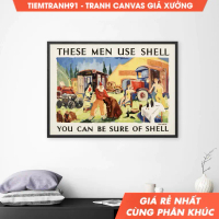 Tranh treo tường, Vintage Automotive Men Use Shell, You Can Be Sure Of Shell 1938 Poster, Vintage Ca