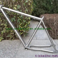 Titanium road bike frame with sliding dropouts, hot sale titanium bike frame with 700C wheel, factory made Ti road frame custom