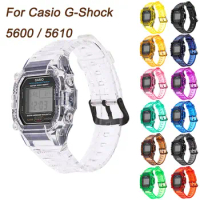 Watchband + Case for Casio G-Shock DW-5600 GW-B5600 G-5600E G-5000 Tpu Transparent Replacement Band Bracelet Strap Accessories