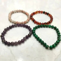 Gelang batu alam akik asli 6mm per empat