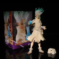 20cm Dr.Stone 3 New World Ishigami Senkuu Figure Anime Stone World Kingdom Pvc Figurine Collectiable Models Kids Gifts Toystoys