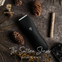 The Sultan Shaver Sapphire Black - Alat Cukur Elektrik Rechargeable Area Sensitif Kumis Jenggot Ramb