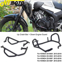 For Honda CB500X CB400X CB500F CB400F Black Motorcycle Engine Guard Engine Guard Crash Bar Protection Bumper Guards 2013-2018