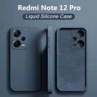 Redmi Note 12 Pro Case Square Liquid Silicone Phone Cases For Xiaomi Redmi Note 12 Pro Plus Note12Pro 4G Note12 Pro Soft Cover