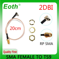 EOTH TS9 to Sma Female Jack Connector With RG174 Coaxial Cable 20cm For IOT Huawei 4G Modem