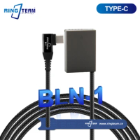 New Braided Cable BLN1 DC Coupler PS-BLN-1 TYPE-C USB-C PD Right Angled for Olympus OM-D E-M1, Pen F, OM-D E-M5, PEN E-P5