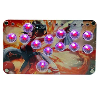 Street Fighter Arcade Game Keyboard, All Button Stick Controller Hitbox Style, Used for Street Fighter 6 Fighting Game Hitbox Ar