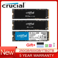 Crucial SSD P5 Plus/P3 Plus PCIe 4.0 & P3/P2 PCIe 3.0 500GB 1TB 2TB 3D NAND NVMe M.2 2280 Gaming Sol