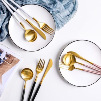 北歐風格餐具 不鏽鋼超美餐具 筷子＋叉子＋湯匙組合