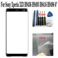 Shyueda + OCA For Sony Xperia XZ3 H9436 H9493 H8416 H9496 6" Original Outer Front Screen Glass Replacement