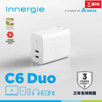 Innergie 台達電 C6 Duo (摺疊版) 63W 雙孔 Type-C 快充 充電器 充電頭 變壓器 PD快充