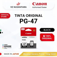 100% ORIGINAL Tinta Canon PG 47 CL 57 - Tinta Canon E410 E470 E3470 E4570 - Tinta Asli PG47 BLACK
