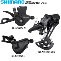 SHIMANO Deore M5100 2x11 Speed Groupset Right Left Shifter Lever RD-M5100-SGS Rear Derailleur for MTB Bike Bicycle Parts