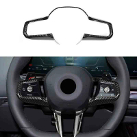 Pelekat Penutup Roda Stereng, Diperbuat daripada Gentian Karbon Sebenar, Untuk BMW 5 G60 G61, 7 G70 