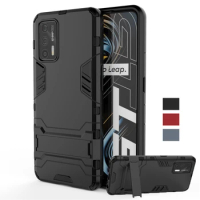 For Oppo Realme X7 Max 5G Case Shockproof Bumper Bracket Stand Armor Back Phone Cover Realme X7 Max Phone Case Realme X7 Max 5G