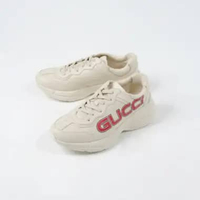 Sepatu GUCCI RYTHON TEXT RED WHITE SNEAKER 100% ORIGINAL 44