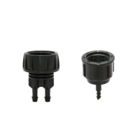 Garden hose 1/4" to 3/4" Female Barb connector 2-way tap water sprinkler 4/7 hose water tap connector 1PCS