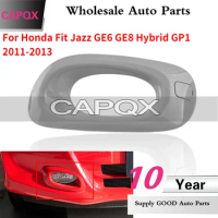 CAPQX Front Bumper Fog Light Cover For Honda Fit Jazz GE6 GE8 Hybrid GP1 2011 2012 2013 Fog Lamp Frame Foglight Cap