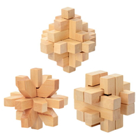木製孔明鎖 益智組合玩具積木 解鎖玩具 魯班鎖 智力環智慧鎖學生獎品 訓練腦力 贈品禮品