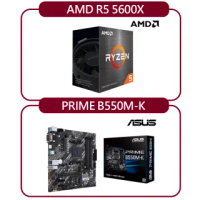 【ASUS 華碩】AMD R5 5600X+華碩 PRIME B550M-K(自組DIY兩件組R56)