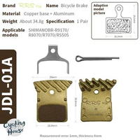 Rrskit Golden Bicycle Brake Resin Pad Road Mtb Bike Pads For Shimano L03a Ultegra R9170 R8070 R7070 Rs805 Rs505 Xtr M9100 K02s