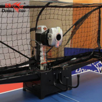Double Fish DF3050 oscillation ping Pong Ball Serve Machine, 2 throw wheels programmed motors table tennis training Robot