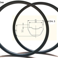 27.5er MTB 35mm width AM DH tubeless clincher carbon rim 27.5 35mm wheelset mountain bicycle wheel