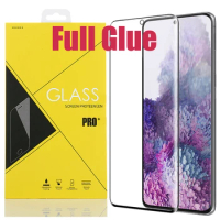 500pcs 3D Curved Full Glue Tempered Glass For Samsung Galaxy S24 Ultra S23 Plus S22 S21 S20 Note 20 Screen Protector With Box