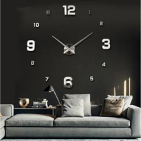 Quartz Clock Mirror New Free Home Large Wall Modern Diy Needle Horloge Clocks Shipping Circular Acrylic Watch 3d Murale Sticker