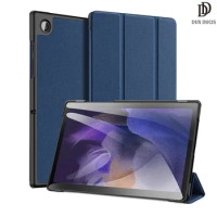 Tablet PU Leather Case for Samsung Galaxy Tab A8 2021 Auto Sleep Wake DUX DUCIS DOMO Trifold Protective Case with Pencil Holder