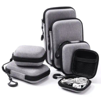 100Pcs/Lot Portable EVA Headset Bag Data Cable Oximeter U Disk Charging Head Storage Box Bag Air Pods Case Earphone Case