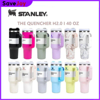 แก้ว STANLEY Quencher Vacuum travel cup ขนาด 40oz/1.18L พร้อมหลอดในตัว stainless steel coffee cup