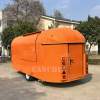 Factory street food carts Chinese Mobile vending van electric food trailer high quality Vintage food truck