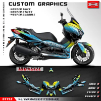 KUNGFU GRAPHICS Motorcycle Complete Decal Sticker Kit for Yamaha XMAX 250 300 2017 2018 2019 2020 2021 2022