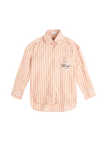 (LS2-24) เสื้อเชิ้ตคอปกแขนยาว สำหรับผู้หญิง สีน้ำตาล