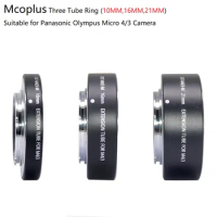 Mcoplus Metal Auto Focus Macro Extension Tube Ring for Panasonic Olympus Lumix M4/3 Mount EM1 EM5 EM10 II III GH5 G85 GX9 G7 G9