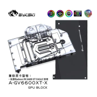 Bykski Full Cover RGB GPU Water Cooling Block Cooler for GIGA RX6600XT EAGLE A-GV6600XT-X