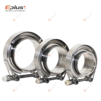 Eplus Car 304 Stainless Steel V Band Clamp Turbo Exhaust Pipe Vband Clamp Male Female Flange V Clamp Kits universal