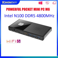 NEW M6 Intel Mini PC 12th Gen N100 8G/16G DDR5 4800MHz NVMe Windows 11 compact office PC Pocket Gamer Computer 4K TV BOX WiFi6
