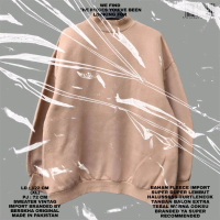 BERSKHA ORIGINAL SWEATER KOREAN LOOK BAHAN FLEECE IMPORT MADE IN PAKISTAN OVERSIZE BALON BOXY TURTLE