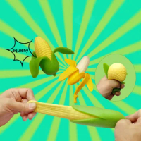 Tricky vent toy fun peeled corn squishy simulation corn squeeze peeling to relieve stress fun toy gift for children