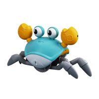 【JoyNa】聲光螃蟹魷魚自動感應電動玩具(互動玩具.免電池)