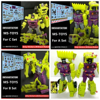 Water Sticker Upgrade Kit For Transformation Magic Square MS-TOYS Devastator ABCD Set Action Figure Accessories